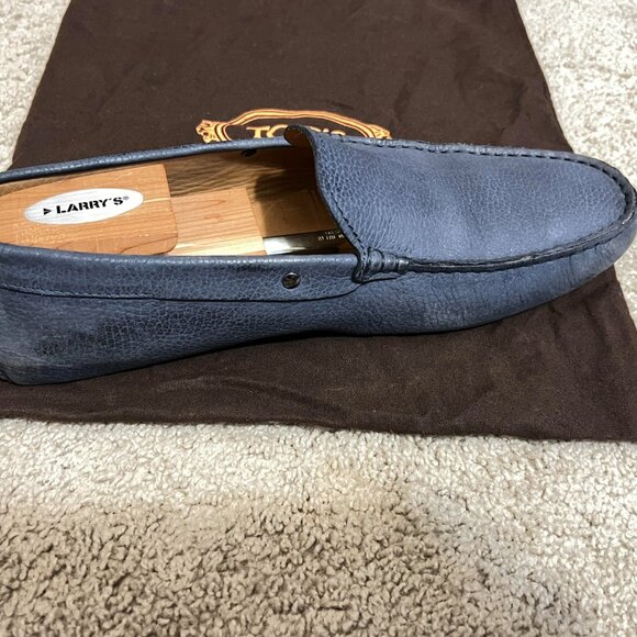 $769 Authentic TOD'S Made in ITALY Men's Blue Leather Moccasins Loafers Sz.10 - Picture 9 of 12